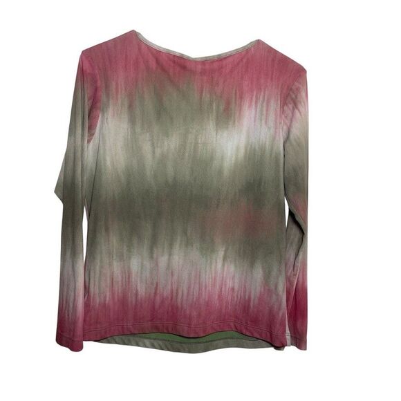 Chacha Vente Blouse Women's XL V-Neck Tie Dye Y2k Boho Lined Shirt Top Colorful - Picture 5 of 9